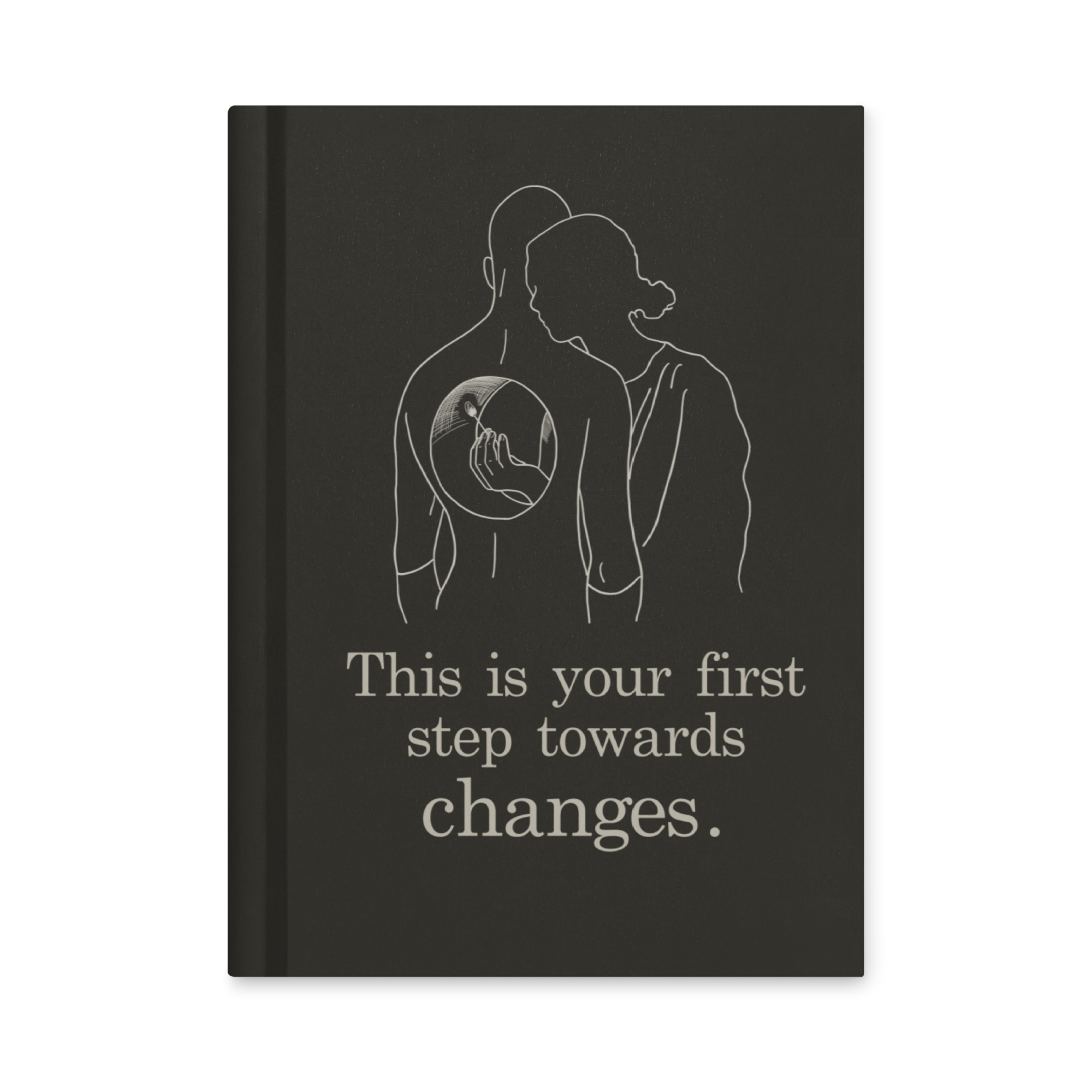 hardcover journal matte white 8x5.75 front 68a44d9be9e95